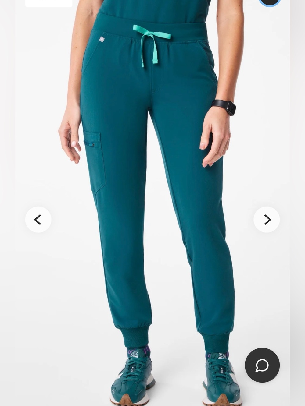 NWT FIGS Caribbean Blue Women’s Zamora Jogger Scrub Pants- Large
